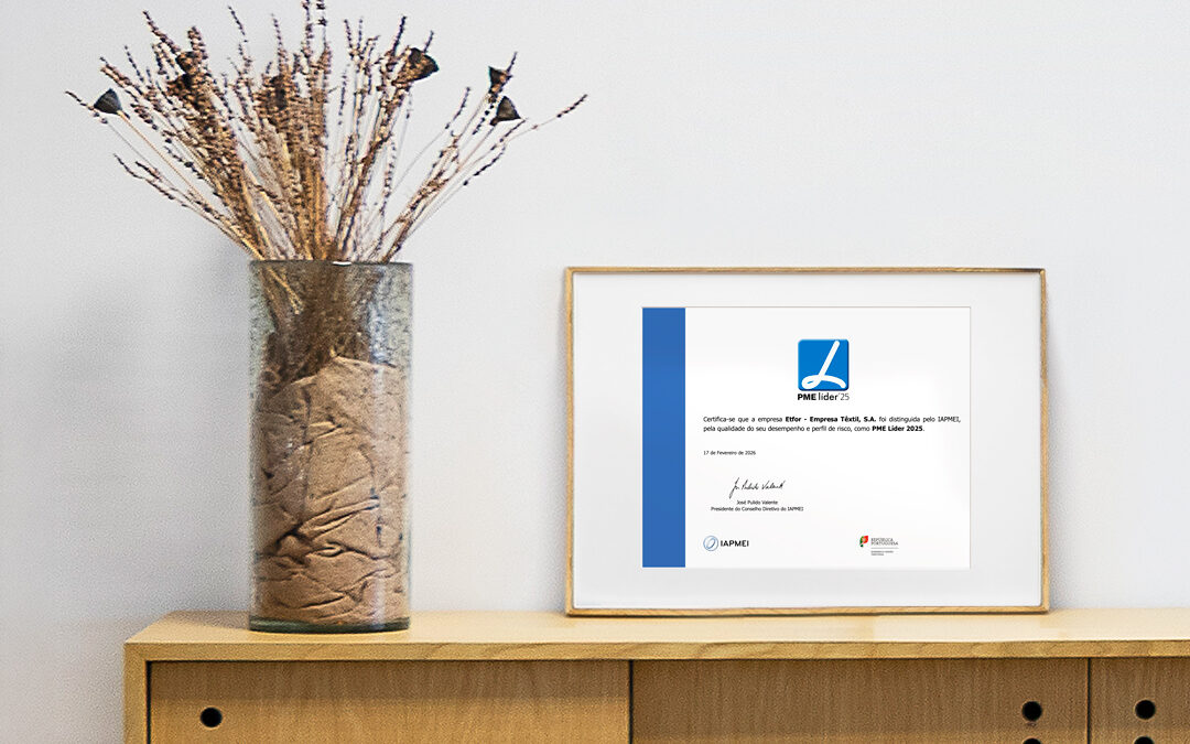 ETFOR distinguida com o Estatuto PME Excelência 2025